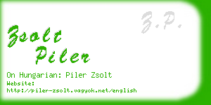 zsolt piler business card